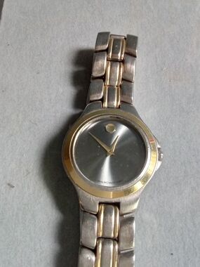 Movado Esperanza Two Tone Stainless Steel Museum Dial Swiss Quartz Watch